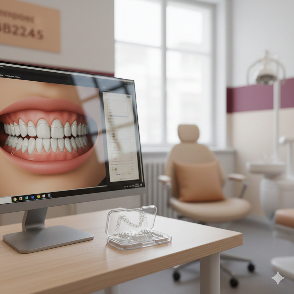 3D smile preview on dental monitor